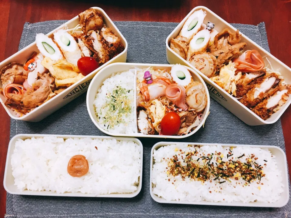 Snapdishの料理写真:お弁当 〜父・母・兄〜|いちごチョコさん