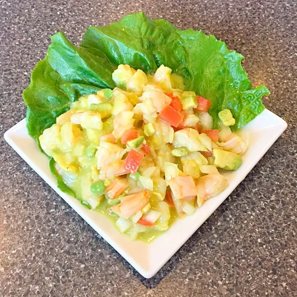 Shrimp Ceviche 
Avocado, onions, tomatoes, lemon, salt, garlic, pepper|FitMomDoc19さん