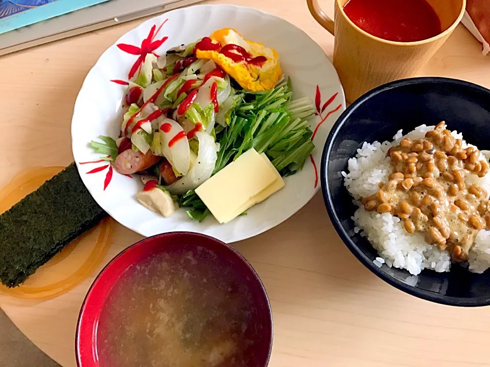 4月16日朝食兼昼食|ばぁさんさん