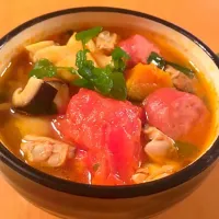 Snapdishの料理写真:トマト🍅スープ|ゆうやけラララさん