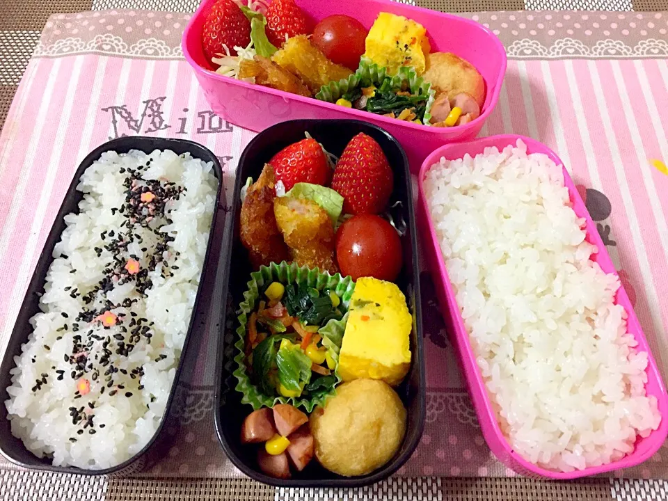 Snapdishの料理写真:🌸愛息子&愛娘🌸お弁当|Kii mamaさん