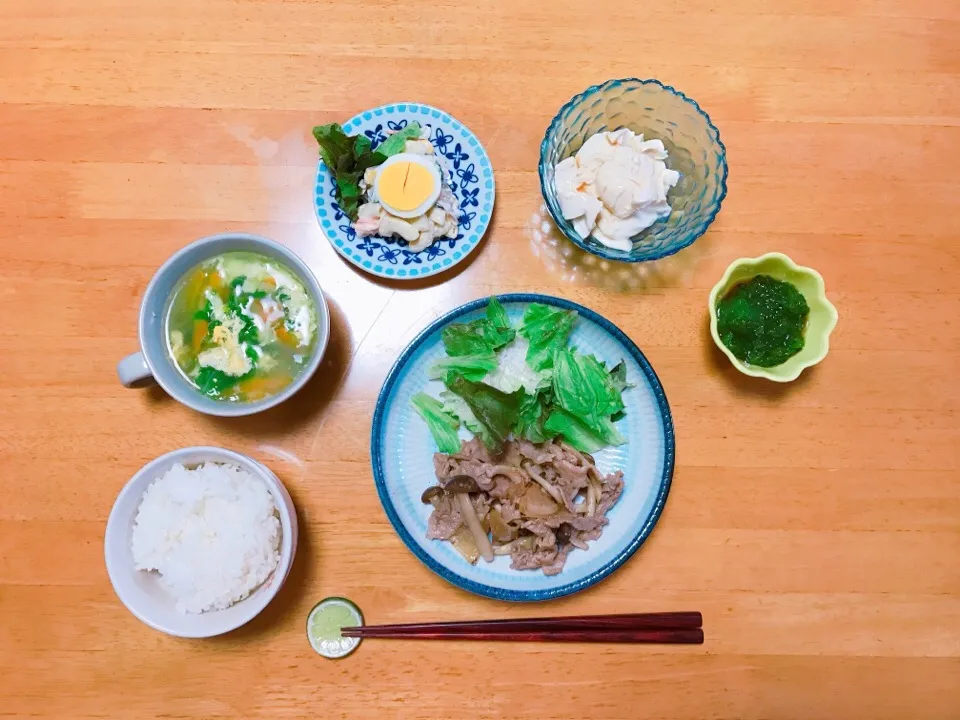 夕ごはん
豚肉としめじと大根の甘辛煮
菜の花の卵とじスープ|ちゃみこさん