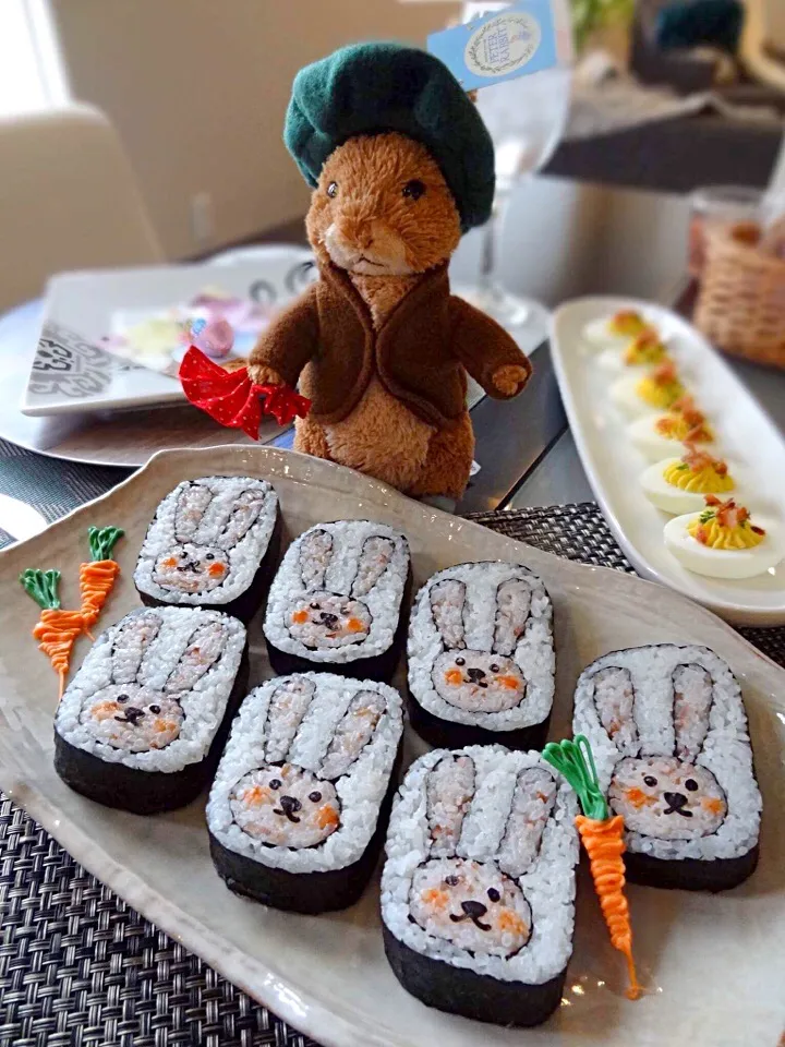 Snapdishの料理写真:🐣 Easter Bunny Sushi 🐣|The Reinhartsさん