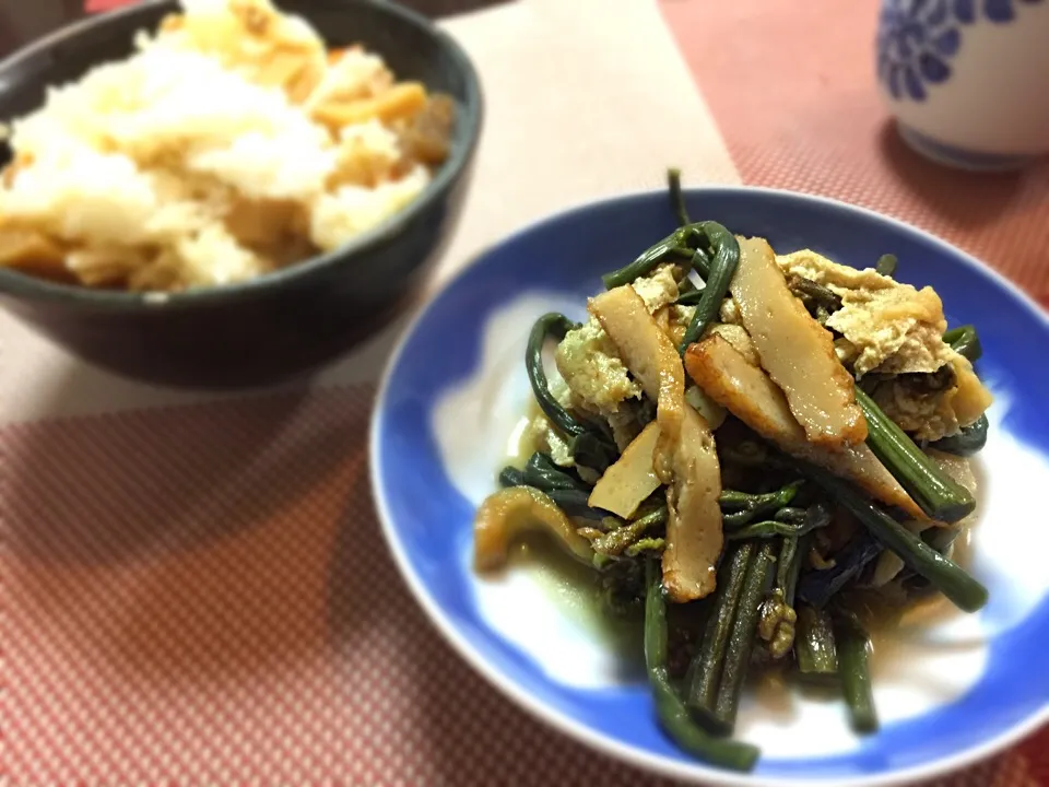 ワラビのうす揚げ煮|じゃむらんどさん