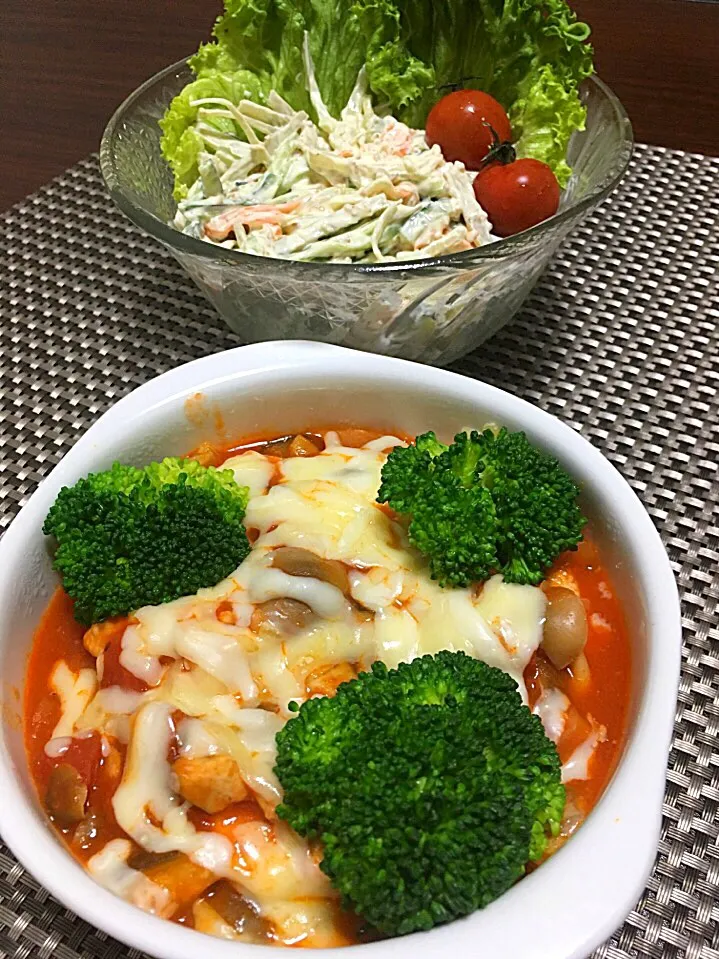 鳥ササミと色々野菜のトマト煮🍅
ゴボウサラダ|みっきーさん