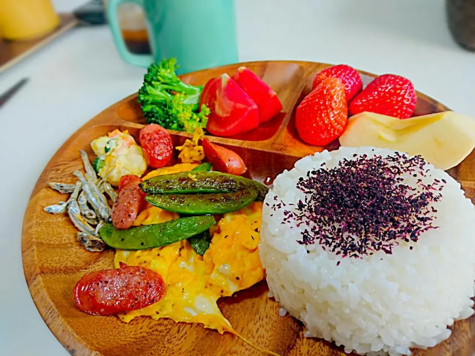 Snapdishの料理写真:#朝食 #ワンプレート #ゆかり|あきおぐさん