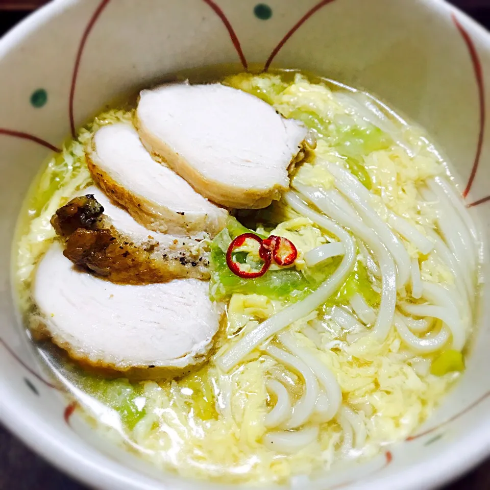 【ウチごはん】レタスと卵の餡かけスープ麺|renさん