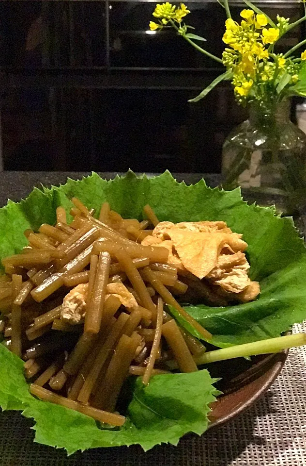 蕗と油揚げの煮物|シュトママさん