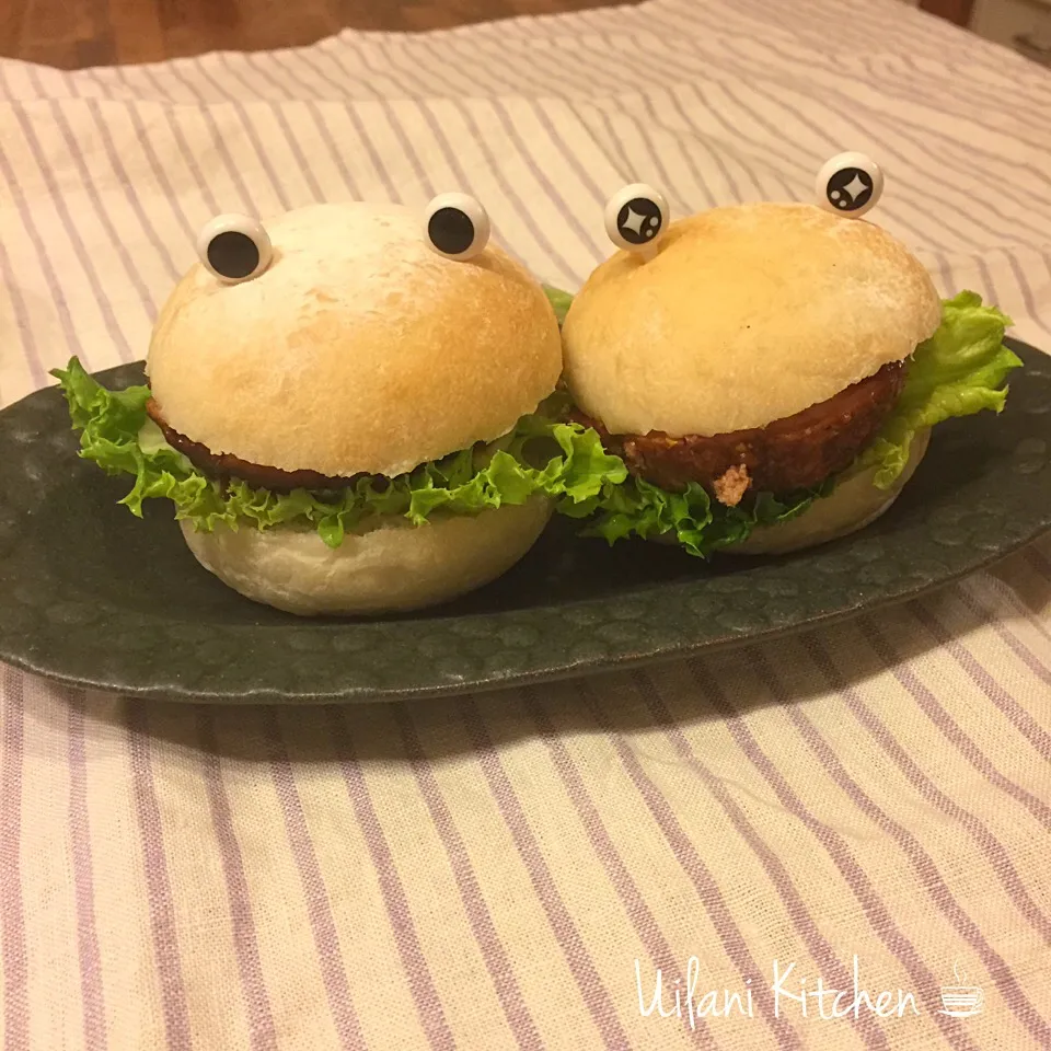 カエルバーガー🐸🍔 #ハンバーガー|yukie@uilanikitchenさん