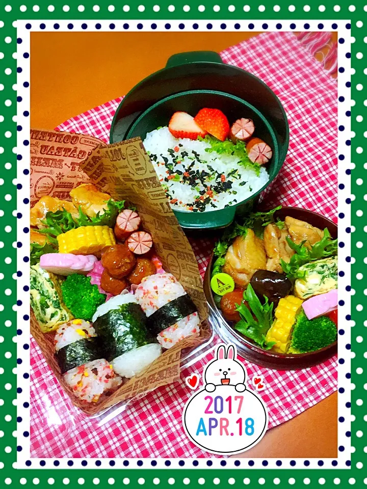 Snapdishの料理写真:高3娘&高1息子のお弁当|Chiekoさん