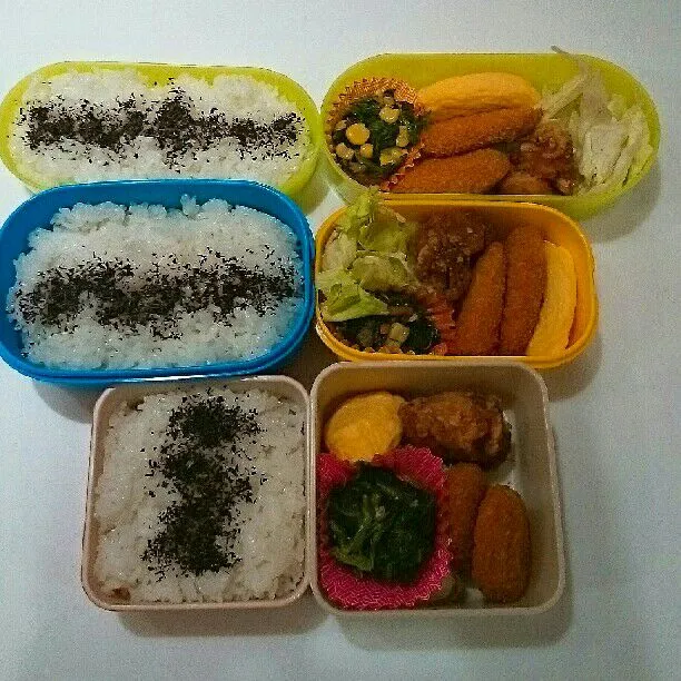 4/18(火)の3人弁当🍱|ふみぃさん