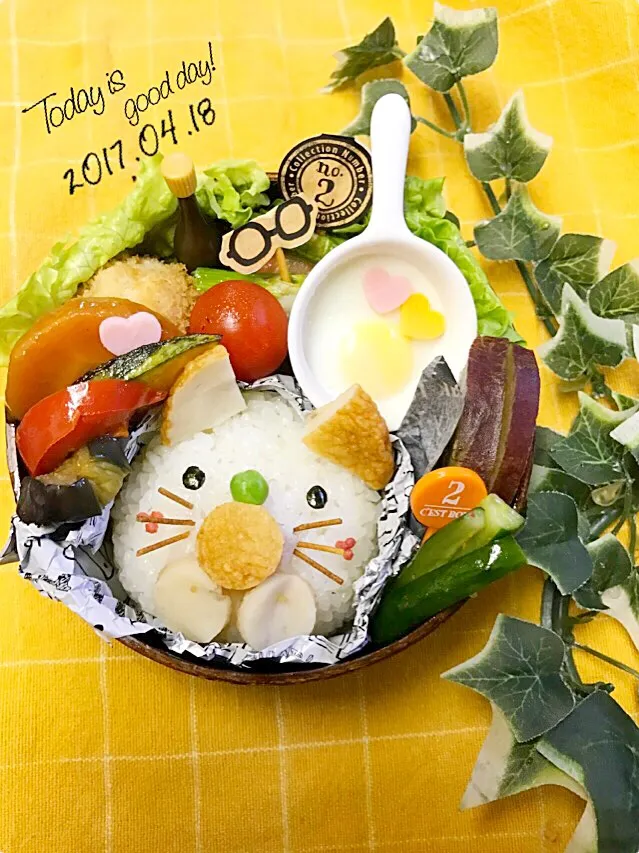 今日の猫弁当(ฅ´ω`ฅ)|kiyomi sakuraiさん