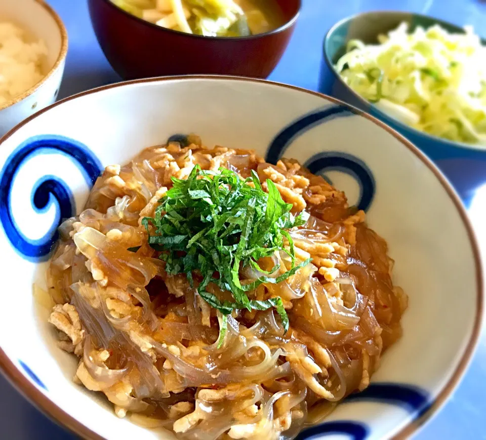 昼ごはん  和風麻婆春雨|砂雪さん