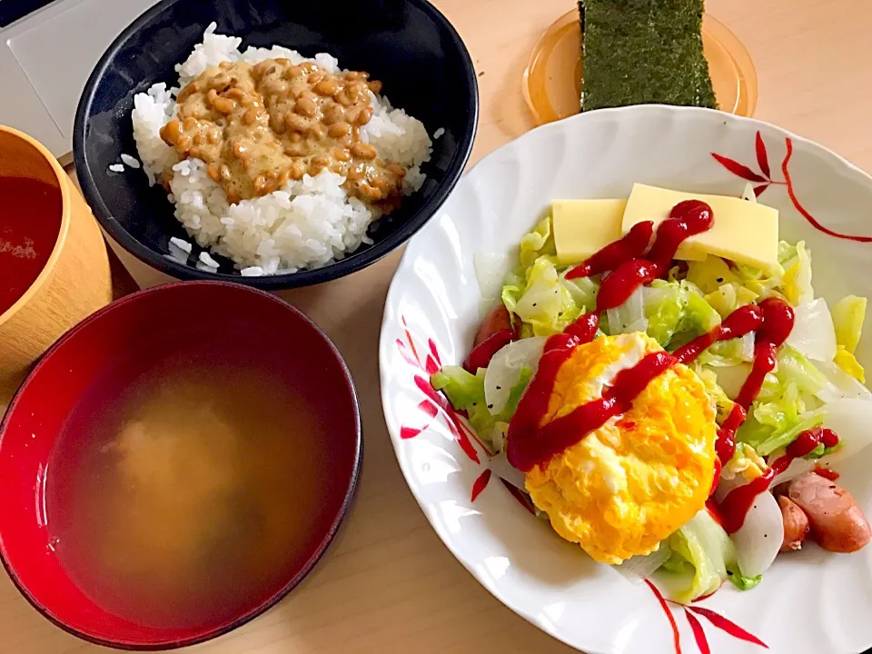 Snapdishの料理写真:4月18日朝食兼昼食|ばぁさんさん