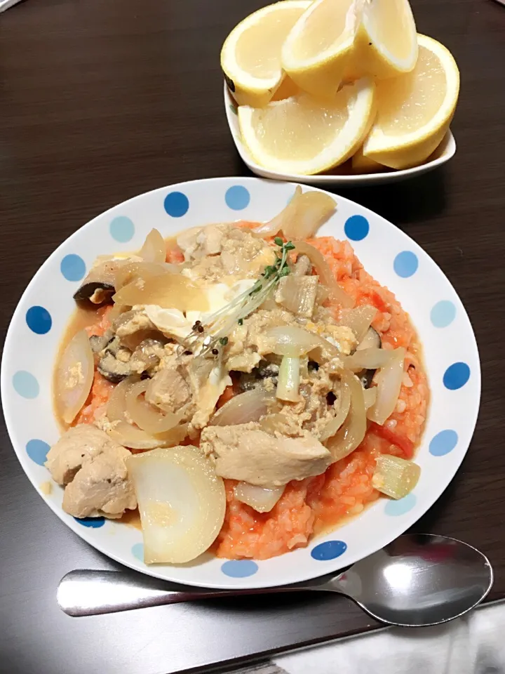 #親子丼#リゾット|はっしーさん