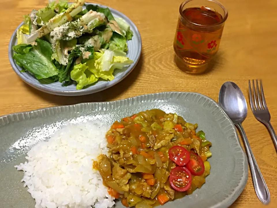 カレーで夜ご飯♪♪|あやさん