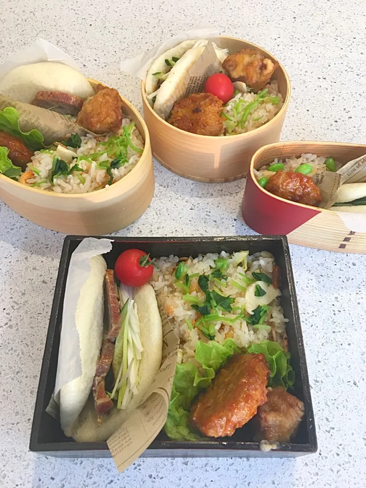 本日のお弁当🍱は中華で❤️
自家製中華パンと桜エビ竹の子中華おこわで🌸
#わっぱ弁当 #春#中華#お家パン#中華パン|REINA✨さん