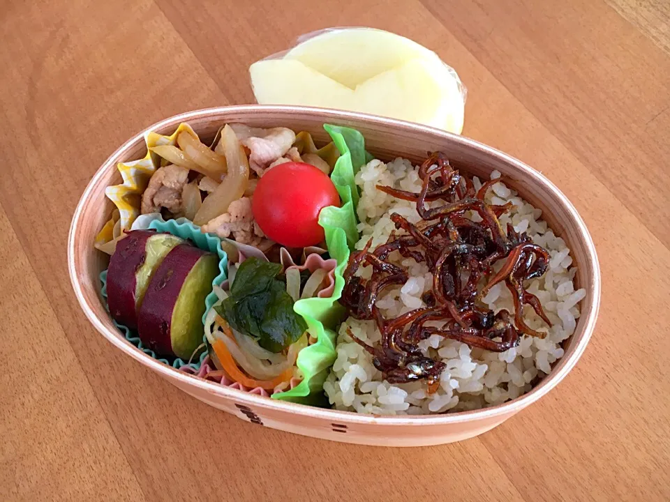 今日のお弁当#おべんとう#わっぱ#生姜焼き|ぴのさん