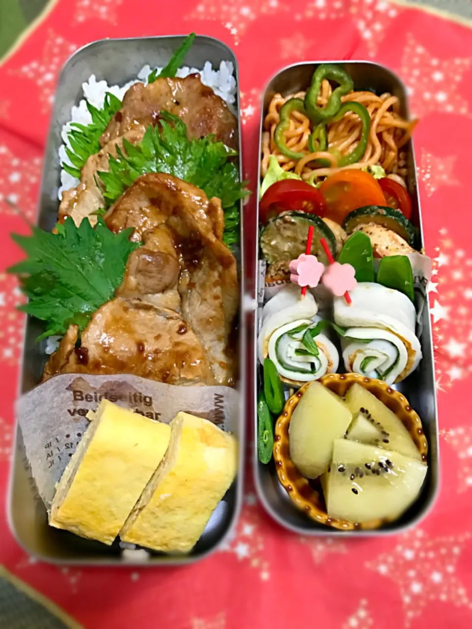 生姜焼き弁当 男子弁当|chikaさん