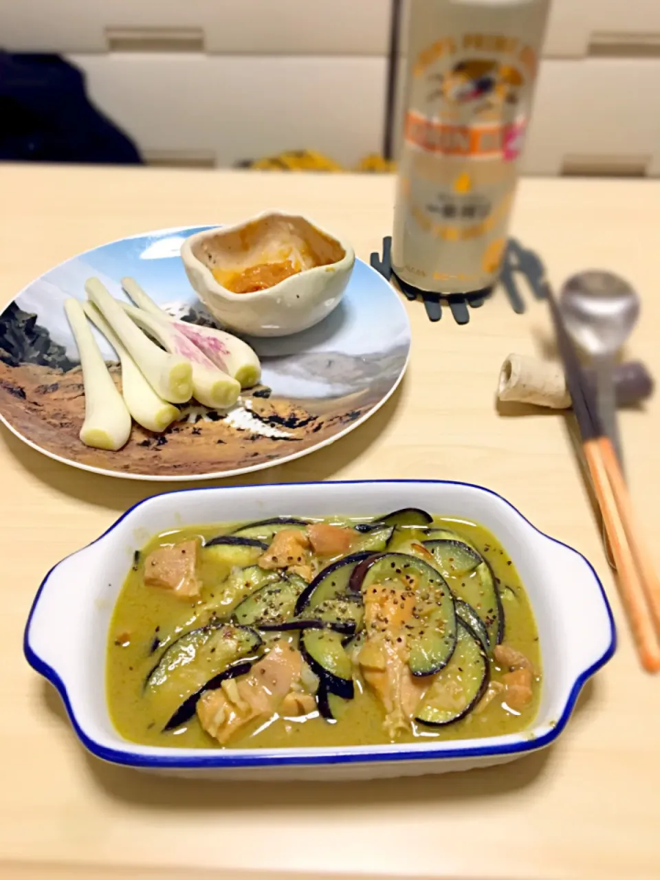 おてがるお茄子のグリーンカレー煮とエシャロットとにんにく味噌|Yukako  Toyamaさん