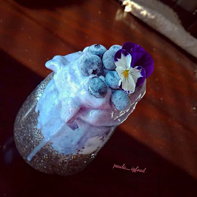 Chia pudding blue smoothie jar|paulaさん