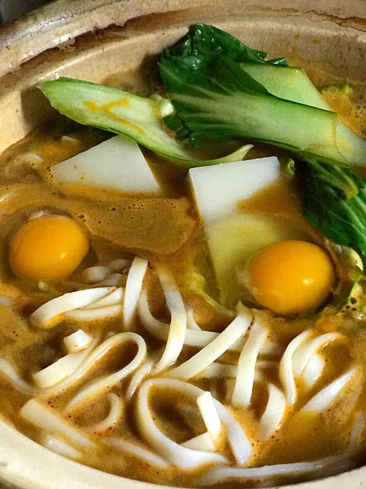 冷蔵庫の中の残り物DE
坦々煮込みうどん|シュトママさん