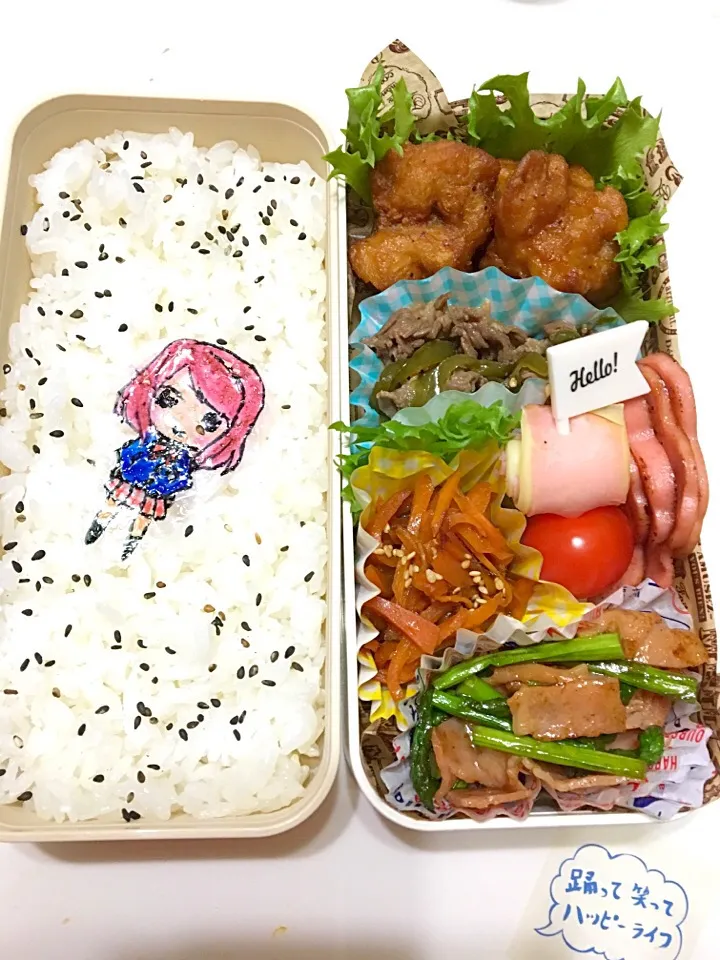 娘弁当@8.#オブラートアート #キャラ弁|もりさん