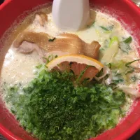 Snapdishの料理写真:豆乳アオサ白湯麺 #太陽のトマト麺|市川みかんさん