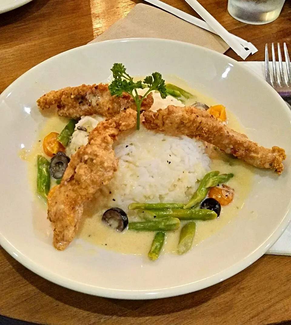 Chicken nuggets and Asparagus Rice|Mariano Ngさん