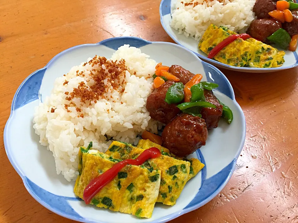 塾前の軽め置きご飯 
肉団子の甘酢あん|ルドルフさん