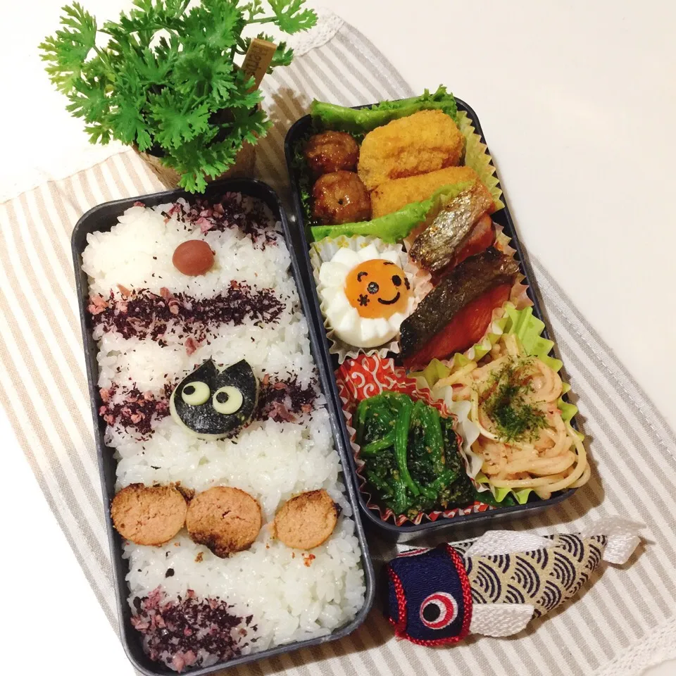 4/21❤︎主人のお弁当❤︎黒猫さん|Makinsさん