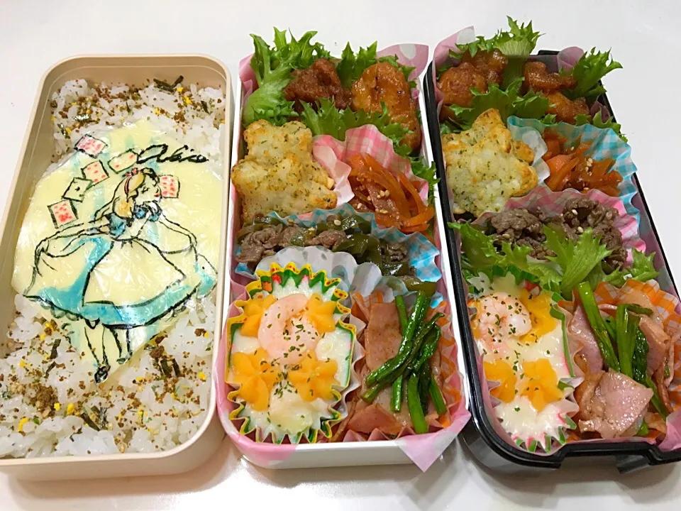 息子弁当@351.
娘弁当@8.
#キャラ弁 #Alice|もりさん