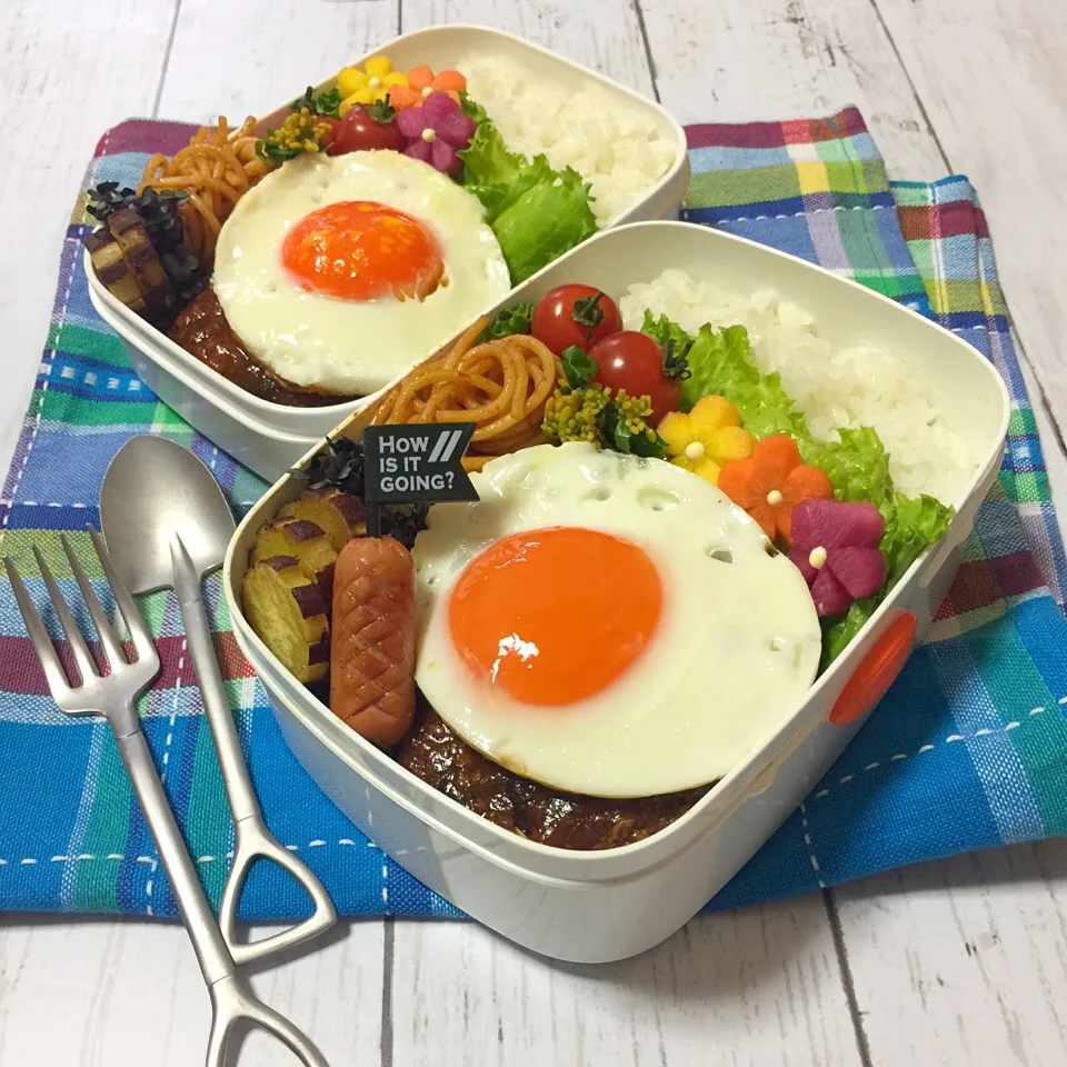 ロコモコ弁当🍳|サリーさん