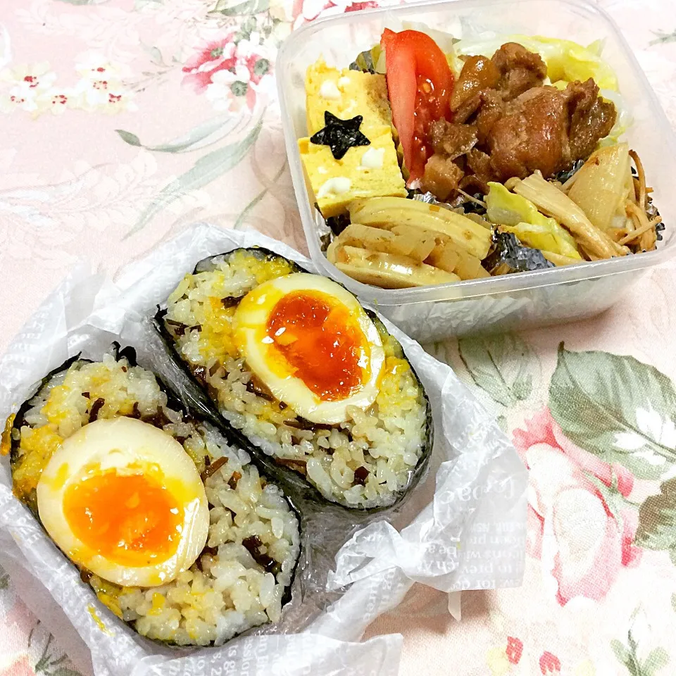 味玉とろっと！おにぎらず💕なお弁当😆😆|夢ーテルさん