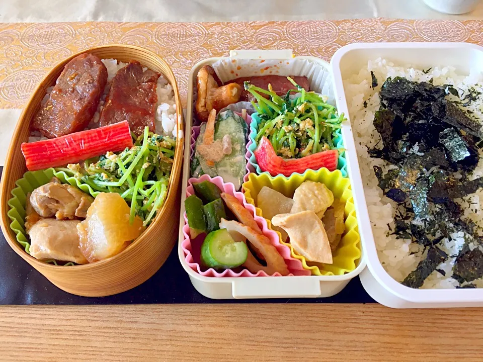 息子と私の弁当🍱は、焼肉弁当|もなかさん