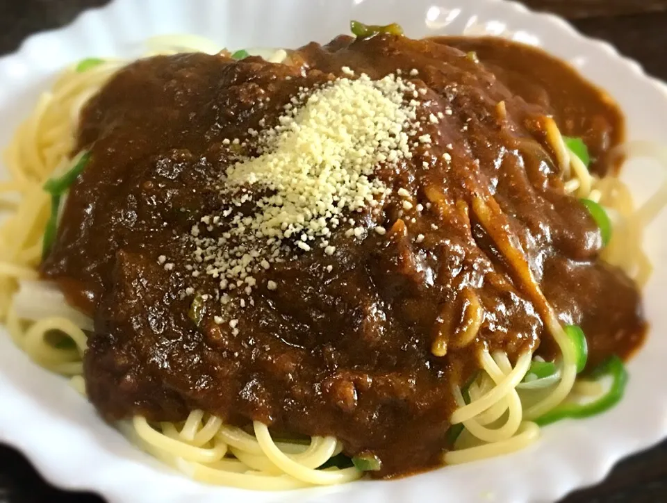 カレースパゲッティ #ランチ #辛口|mottomoさん