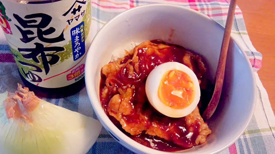 お蕎麦屋さんのカレー丼風|とんちゃんさん