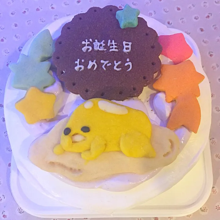 #ぐでたま #ぐでたまキャラケーキ #バースデーケーキ #クッキー#お誕生日ケーキ #デコレーションケーキ #アレルギー対応 #国産小麦粉使用 #卵不使用 #乳製品不使用 #卵なし #乳製品なし #豆乳クリーム #homemade #handmade #cake #birthdaycake #cookies|サント*シャペルさん