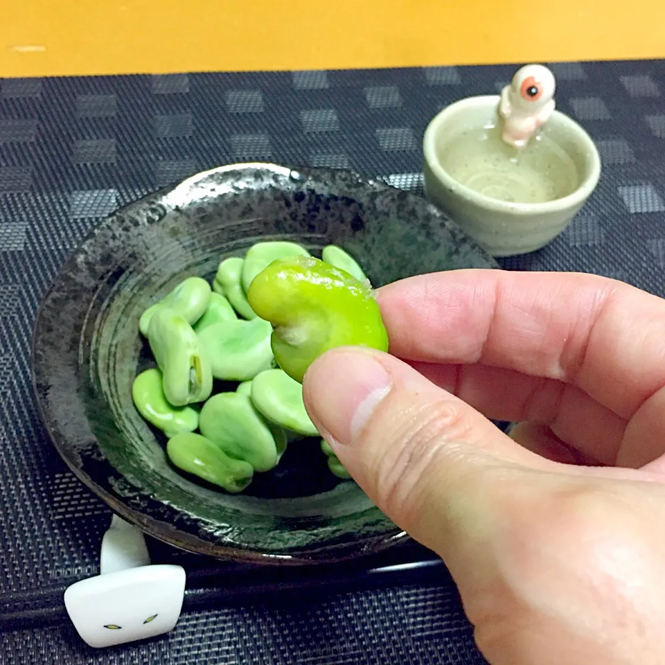 Snapdishの料理写真:茹でそら豆!  (^-^)|Kei Satoさん