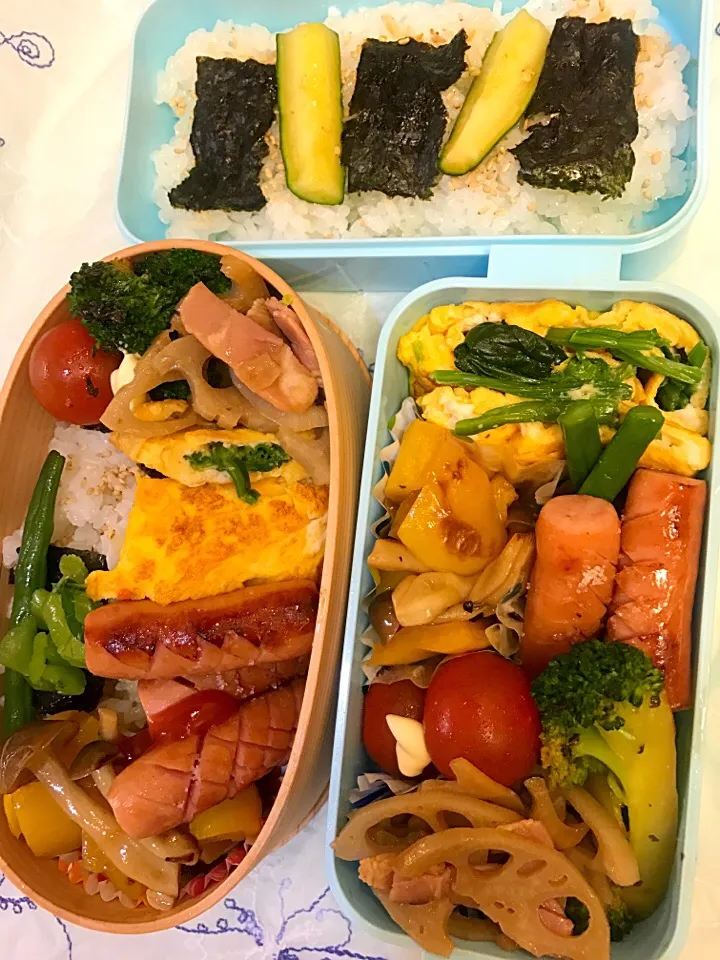 Snapdishの料理写真:お弁当🍖４／２１💜|☆erikaさん