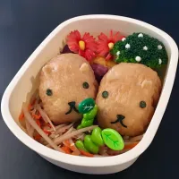 Snapdishの料理写真:エサに群がるカピバラさん弁当|say950さん