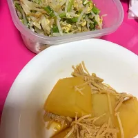 Snapdishの料理写真:ぶり大根❤️野菜炒め|ゆさん