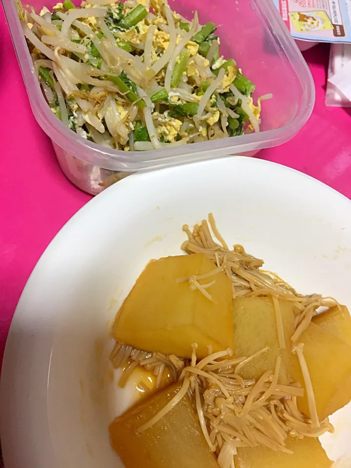 Snapdishの料理写真:ぶり大根❤️野菜炒め|ゆさん