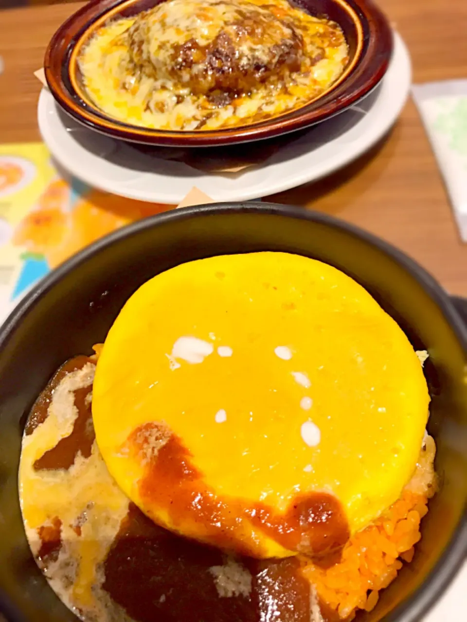 ハンバーグカレードリア  🍛  ふわとろオムライス🥘|ch＊K*∀o(^^*)♪さん