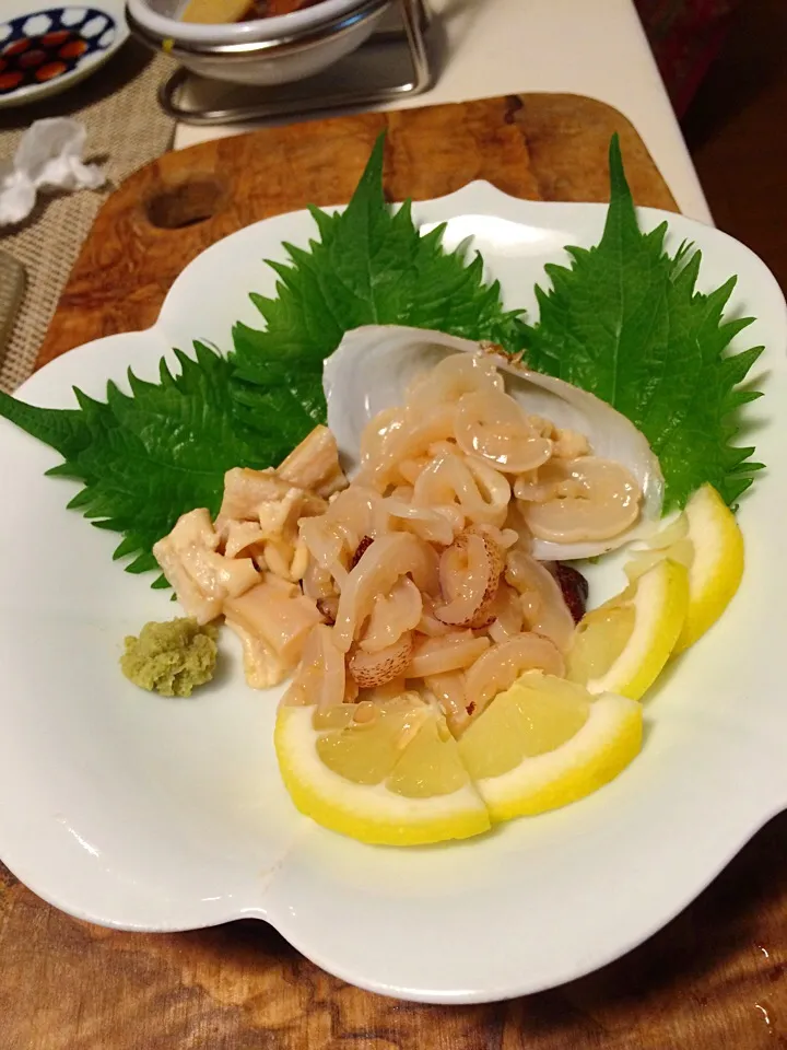 Snapdishの料理写真:🐚ミル貝のお刺身🐚|るかるんさん