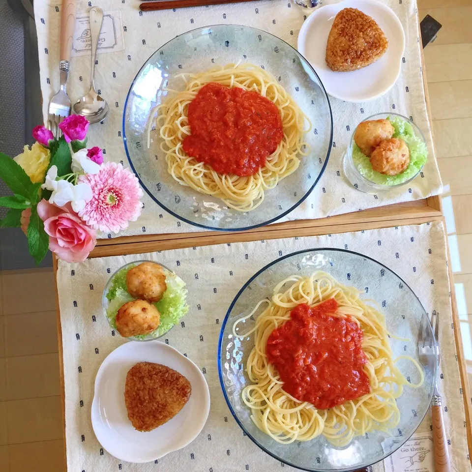 4/23❤︎主人と娘の休日ランチ❤︎リコッタチーズトマトクリームパスタ&塩から揚げ❤︎|Makinsさん