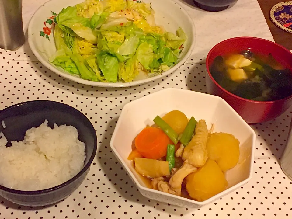 筍と鶏じゃが☆アンチョビキャベツ|ちーさん