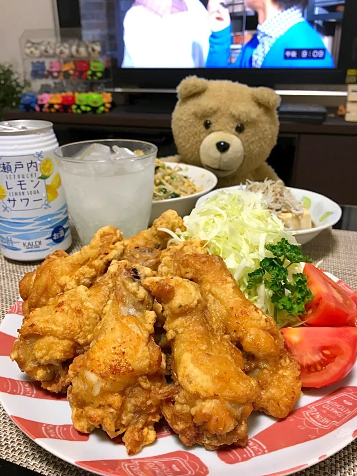 Snapdishの料理写真:手羽元唐揚げ🍗|ゆかりさん