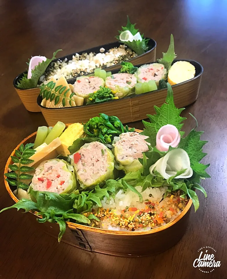 今日の2人のお弁当🍱♪ 新キャベツで棒シュウマイ|とんちんさん