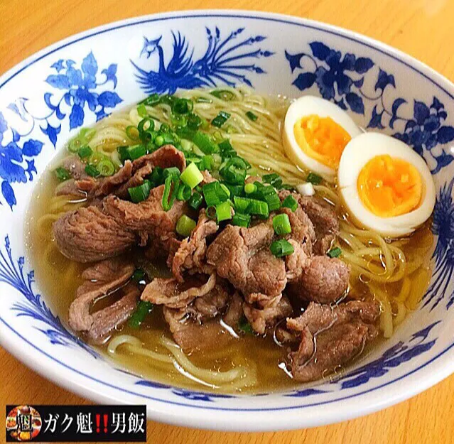 自作ラーメン 肉塩そば|ガク魁‼︎男飯さん